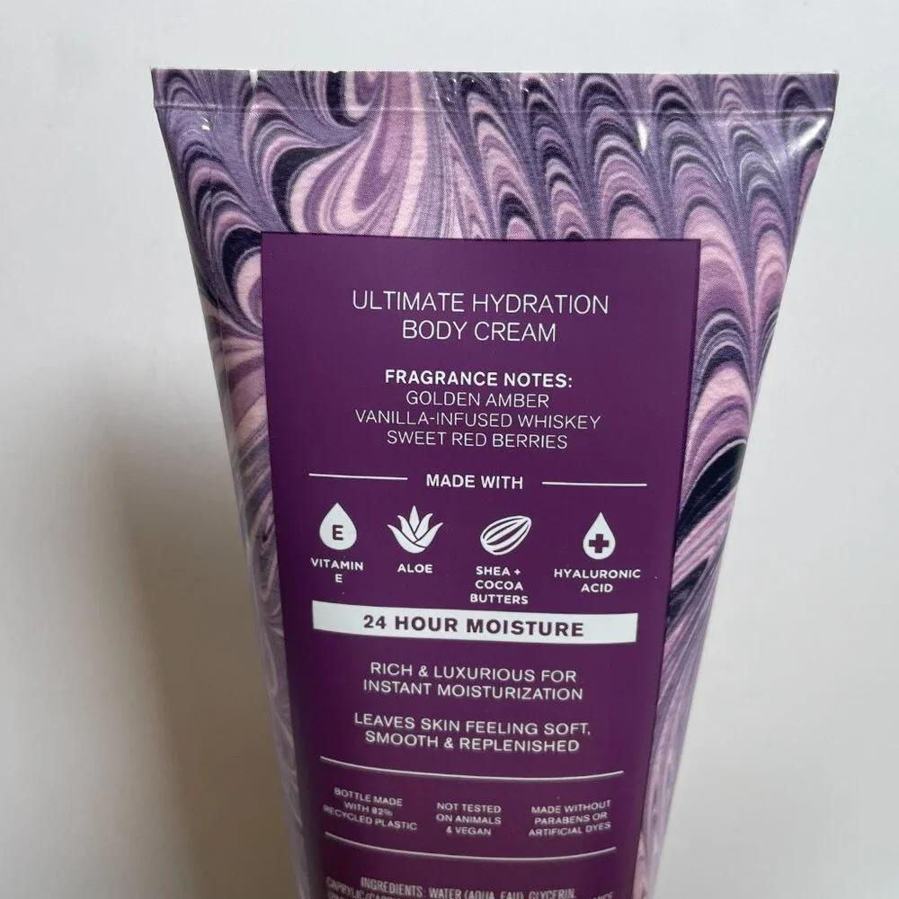 Bath & Body Works Sweet Whiskey Body Cream 8 oz Shea Butter Hyaluronic Acid